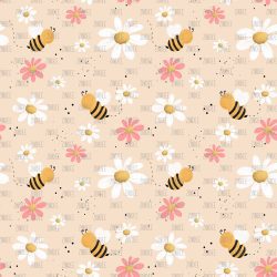 Wildflowers And Bees seamless (vinyl)