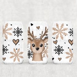 Winter Deer UV DTF Can Wrap
