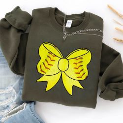 Softball Simple Bow DTF Transfer