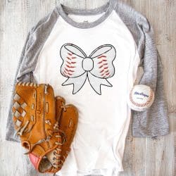 Baseball Simple Bow DTF Transfer