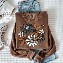 Butterflies Florals Cluster DTF Transfer