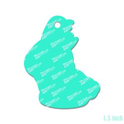 Alternative view of Chocolate Bunny Acrylic Blank- Sticker- UV DTF (1.5 inch)