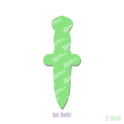 Alternative view of Dagger Acrylic Blank- Sticker- UV DTF (2 inch) NO HOLE