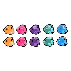 Alternative view of Fish .9 inch (shaker filler) NO HOLE (10 pack)