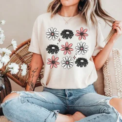 Floral Grid DTF Transfer