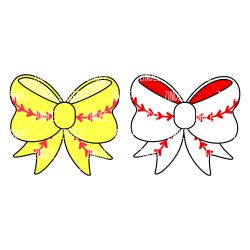 Softball/Baseball Simple Bow (Fits Simple Bow Acrylic Blanks)