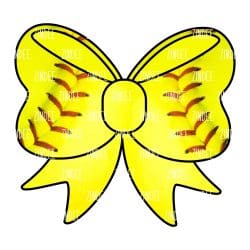 Softball Simple Bow  (Sublimation Transfer)