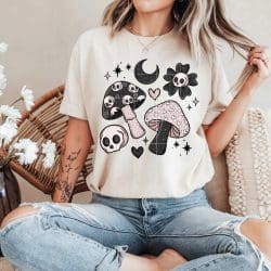 Spooky Love Shrooms DTF Transfer