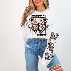 Unbothered Butterfly DTF Transfer (w/optional sleeve design)
