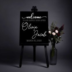 Wedding Sign- Black Acrylic (18"x24")