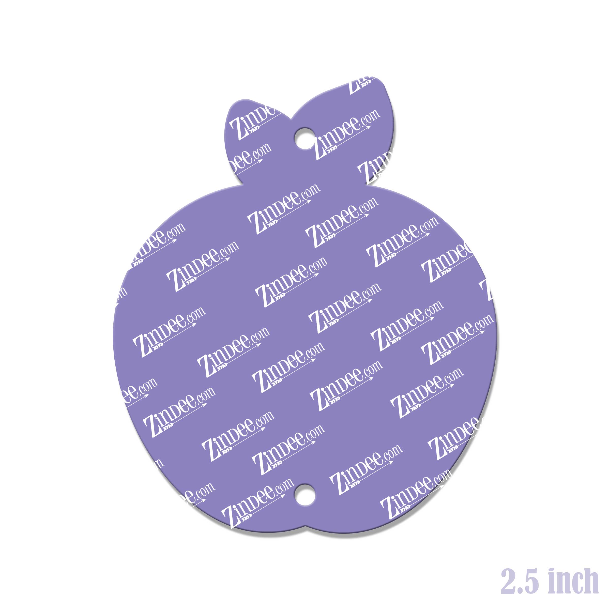 Chubby Apple Acrylic Blank- Sticker- UV DTF (2.5 inch) 2 Holes - Image 2