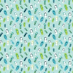 Blue Green Flip Flop Collage seamless (Sublimation Sheet)