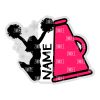 Cheerleader Tag  Acrylic Blank- Sticker- UV DTF (2 inch) NO HOLE
