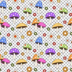 Dotted Mushrooms seamless (vinyl)
