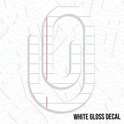 Notebook Paper Chubby Paperclip kiss cut sticker (3.5 inch) WHITE GLOSS