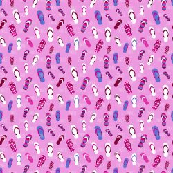 Pink Blue Flip Flop Collage seamless (vinyl)