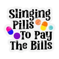 Slinging Pills – Acrylic Badge Reel Blank (2") No Hole | Optional Sticker or UV DTF