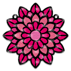 Alternative view of Floral Mandala Resin Art Outline