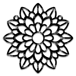 Floral Mandala Resin Art Outline