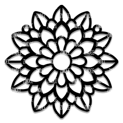 Floral Mandala Resin Art Outline