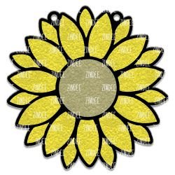 Alternative view of Sunflower Resin Art Outline
