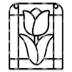 Tulip Resin Art Outline
