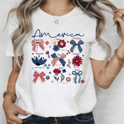 America Flowers DTF Transfer