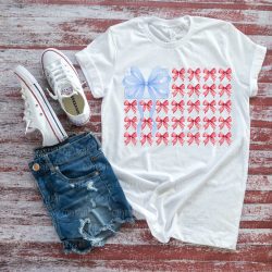 American Flag Coquette Bows DTF Transfer