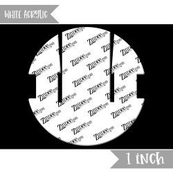 Badge Reel Attachment Piece 1" (White Acrylic)