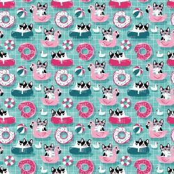 Dog Summer Fun seamless (vinyl)