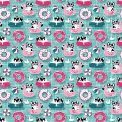 Dog Summer Fun seamless (vinyl)