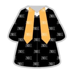 Graduation Gown – Acrylic Badge Reel Blank (2") No Hole | Optional Sticker or UV DTF