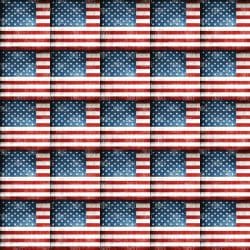 Flag American Grunge (vinyl) 12x12 (sized for badge reels)