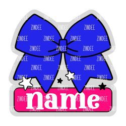 All Star Cheer Tag Acrylic Blank- Sticker- UV DTF (2 inch) NO HOLE