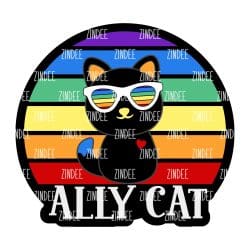 Alternative view of Ally Cat Acrylic Blank- Sticker- UV DTF (2 inch) NO HOLE