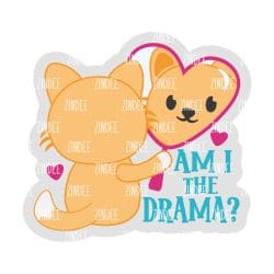 Am I The Drama – Mini Acrylic Charm Blank (1.5") | Optional Sticker or UV DTF