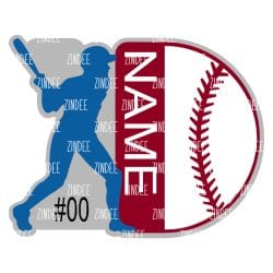 Baseball Tag – Acrylic Keychain Blank (2.5") | Optional Sticker or UV DTF