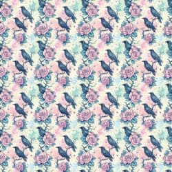 Black Birds And Roses seamless (Sublimation Sheet)