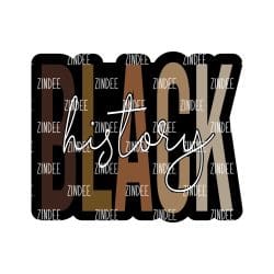 Block Script Black History – Mini Acrylic Charm Blank (1.5") | Optional Sticker or UV DTF