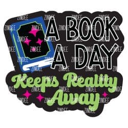 Book A Day – Mini Acrylic Charm Blank (1.5") | Optional Sticker or UV DTF