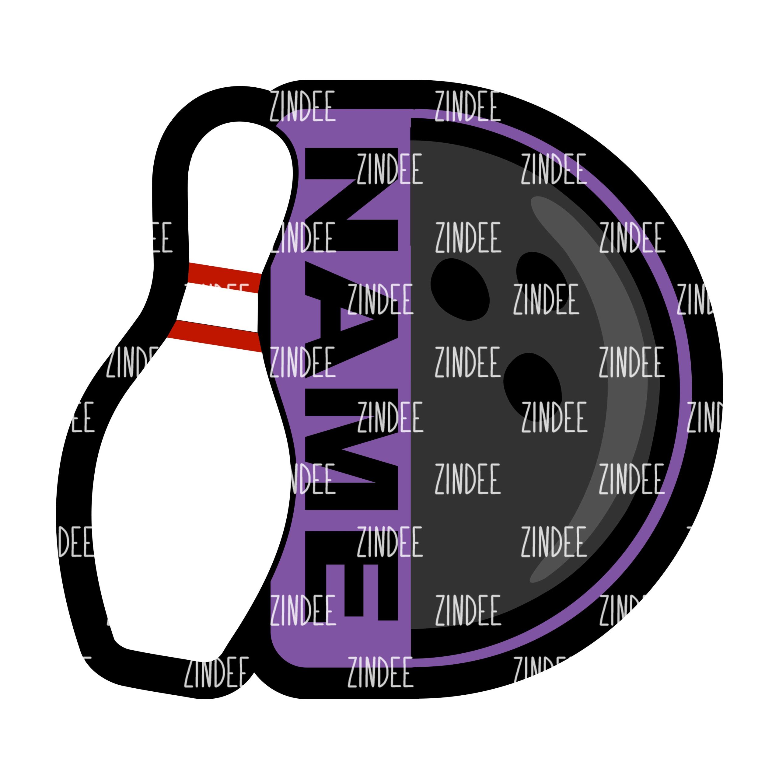 Bowling Tag Acrylic Blank- Sticker- UV DTF (2 inch) NO HOLE