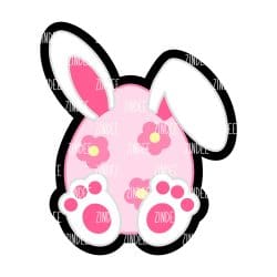 Bunny Egg – Acrylic Keychain Blank (3") | Optional Sticker or UV DTF