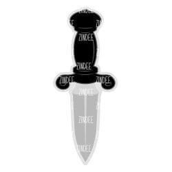 Dagger – Acrylic Badge Reel Blank (2") No Hole | Optional Sticker or UV DTF