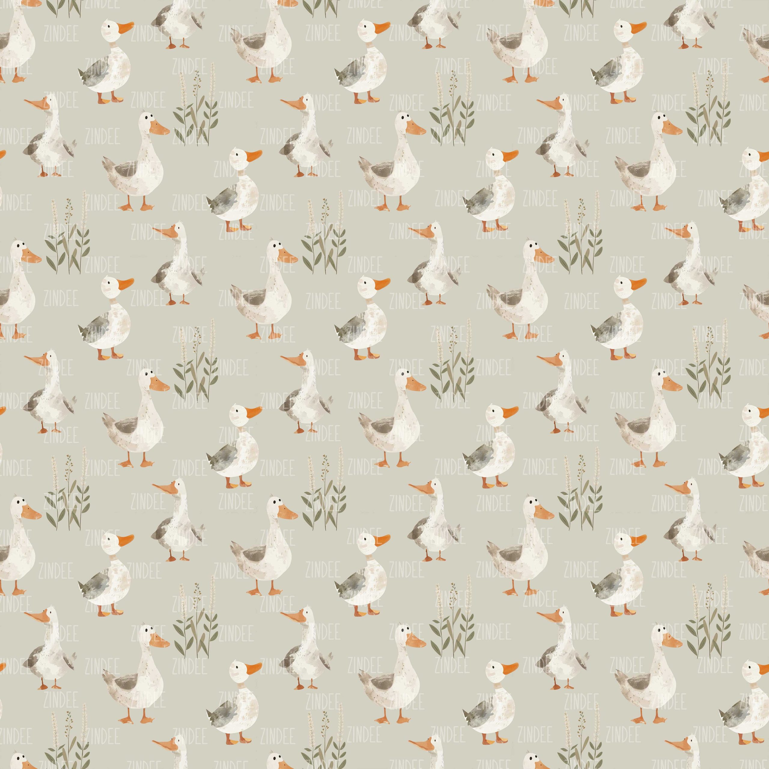 Duck Watercolor seamless (vinyl)