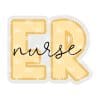 ER Nurse Script – Acrylic Badge Reel Blank (2") No Hole | Optional Sticker or UV DTF