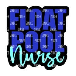 Alternative view of Float Pool Nurse Acrylic Blank- Sticker- UV DTF (2 inch) NO HOLE