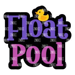 Alternative view of Float Pool Acrylic Blank- Sticker- UV DTF (2 inch) NO HOLE
