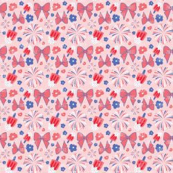 Fourth of July Bows seamless (vinyl)