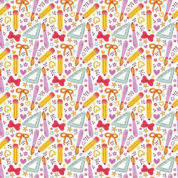 Girly Back To School seamless (vinyl)