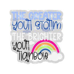 Greater Your Storm Acrylic Blank- Sticker- UV DTF (2 inch) NO HOLE